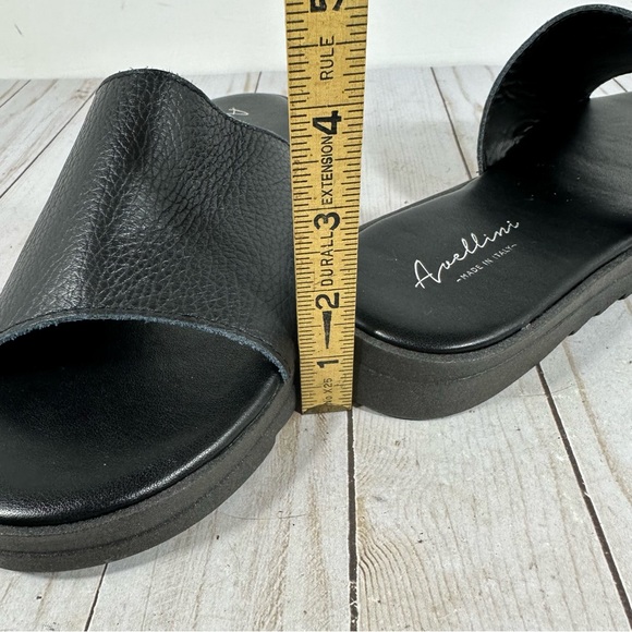 Avellini Made in Italy Black Leather Slide Sandals 40 - Picture 9 of 9